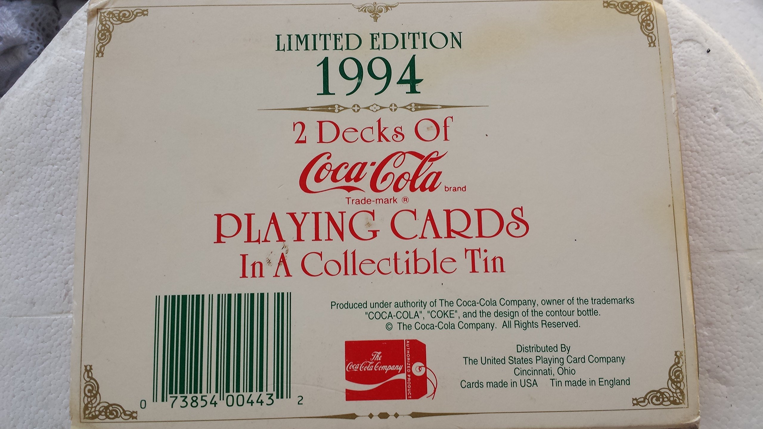 Amazon.com: 1994 Coca Cola Nostalgia Playing Cards : Toys & Games